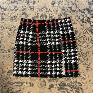 Plaid Black and Red Women's Skirt